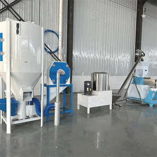 Linha de produção automática de alimentação de pellets de aquicultura