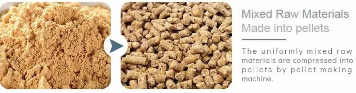 mixed raw materials made into pellets mixed raw materials made into pellets